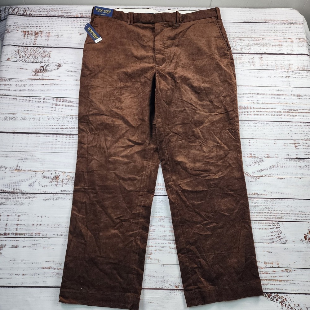 Polo Golf Ralph Lauren Cypress Fit Corduroy Pants Mens 40x32 Brown NWT